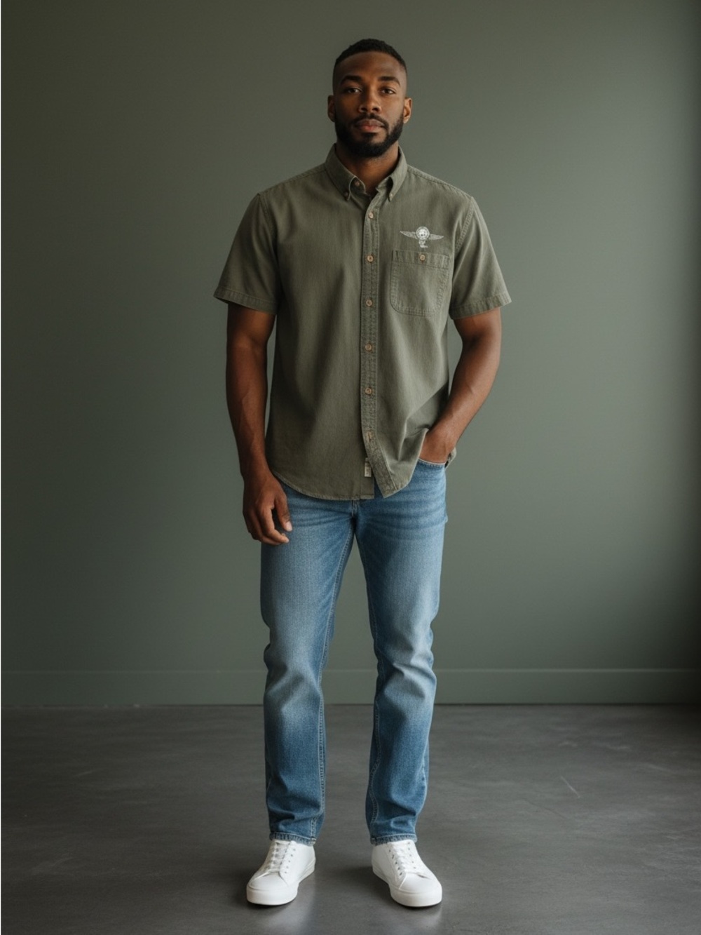 Vintage Harley Davidson Button Up | Olive Green | Daytona Bike Week |‎ Y2K | Med